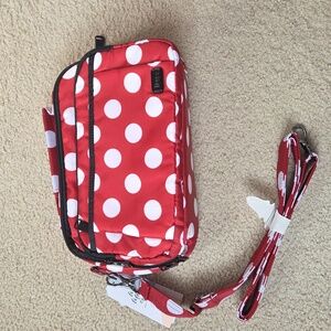 NWT Lug Scoop in Crimson Large Dot